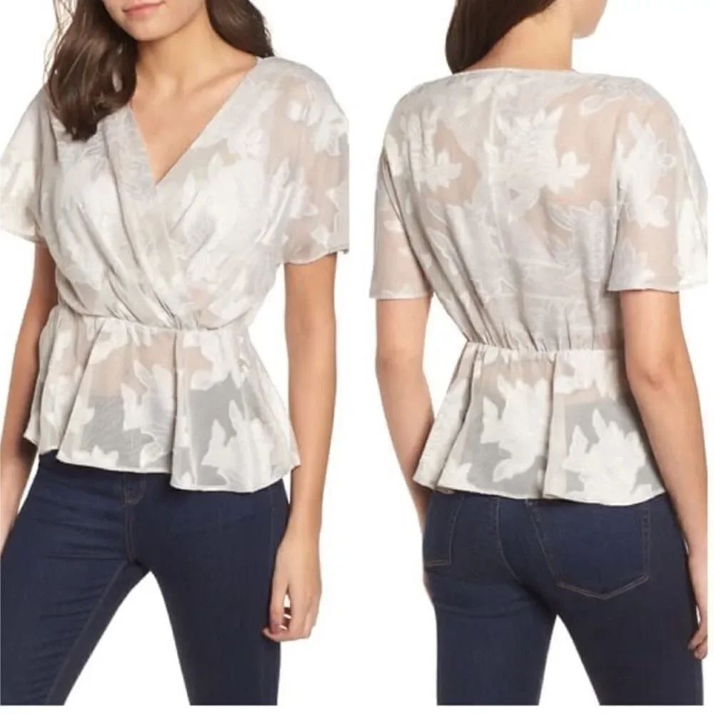 WAYF Dean Mesh Lace Top sz XL